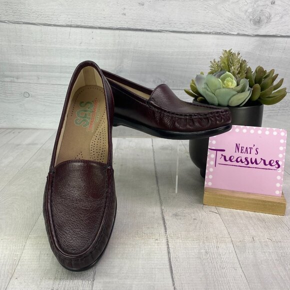 SAS Womens Tripad Comfort SIMPLIFY Antique Wine Slip On Moc Loafer Shoe Size 7 - Picture 1 of 16